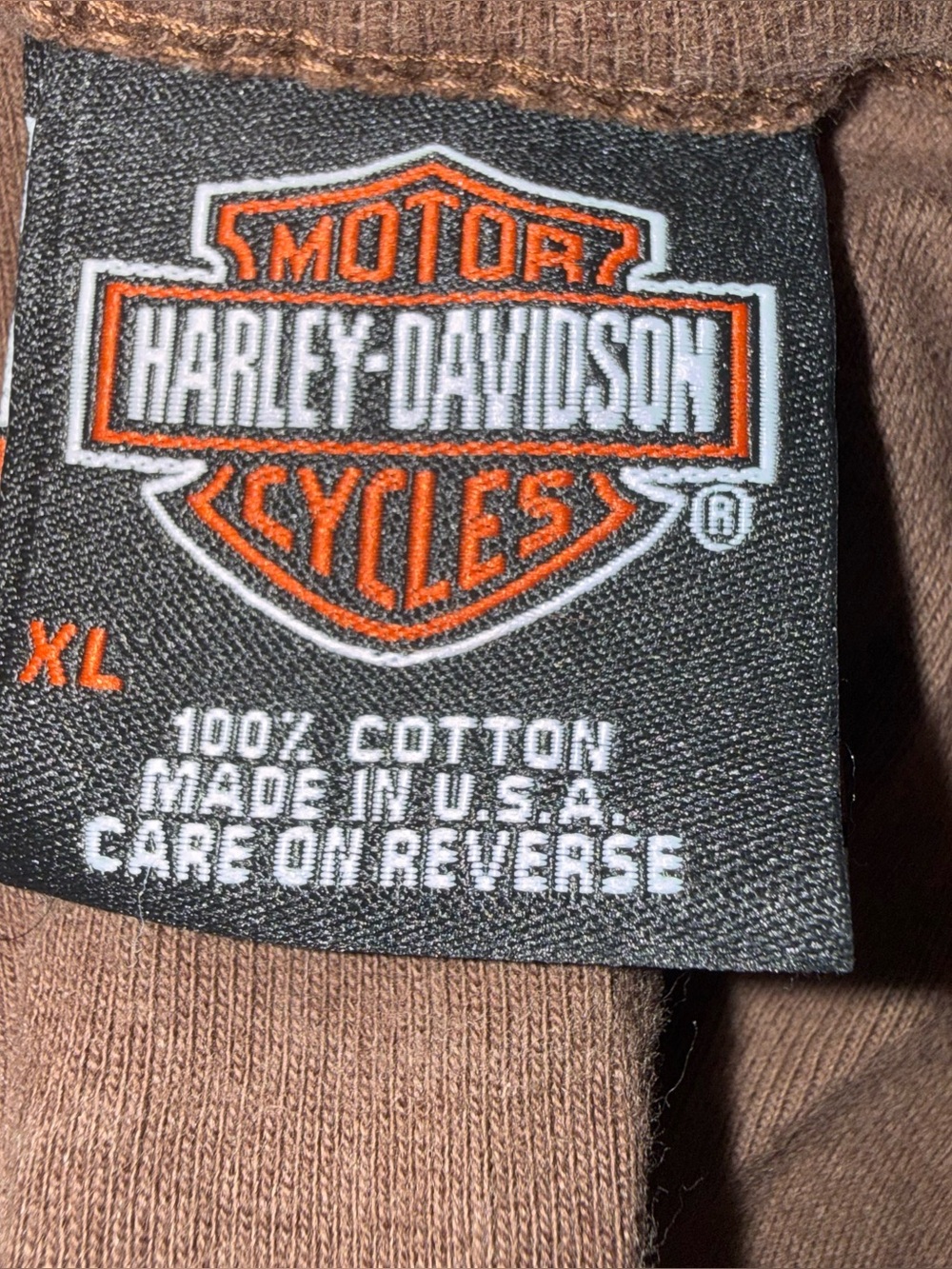Harley-Davidson Women's Brown Sleeveless Logo Tank Top Sz XL - Picture 7 of 7